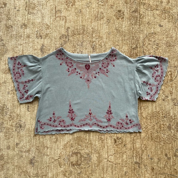 Free People Tops - Free People Embroidered Top.  Size M.